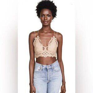 NWT - FREE PEOPLE Adella Longline Bralette in Nude, Size XS